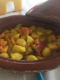 Tagine de patata y boniato 