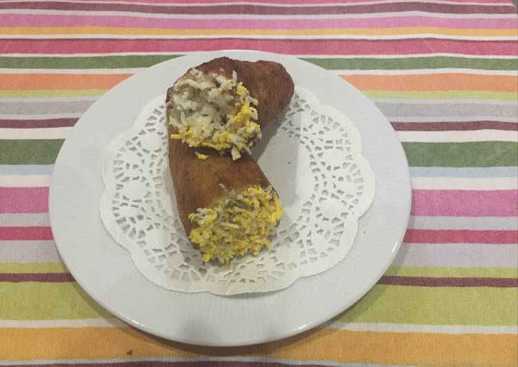 Cucuruchos de miga de pan rellenos