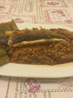 Una foto de Lubina rellena de verduras