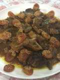 Carne con orejones caramelizados 