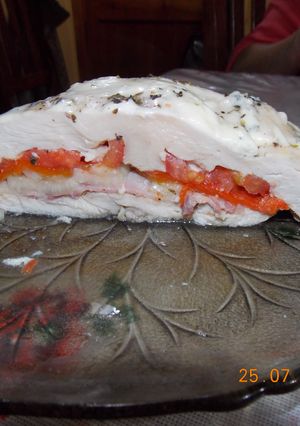 Una foto de Pechugas de pollo rellenas