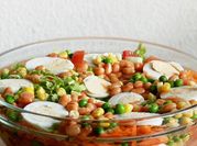 A picture of vegetable salad with mayonnaise