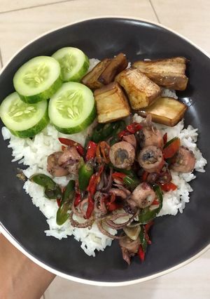 Foto resep Cumi asin pelangi
