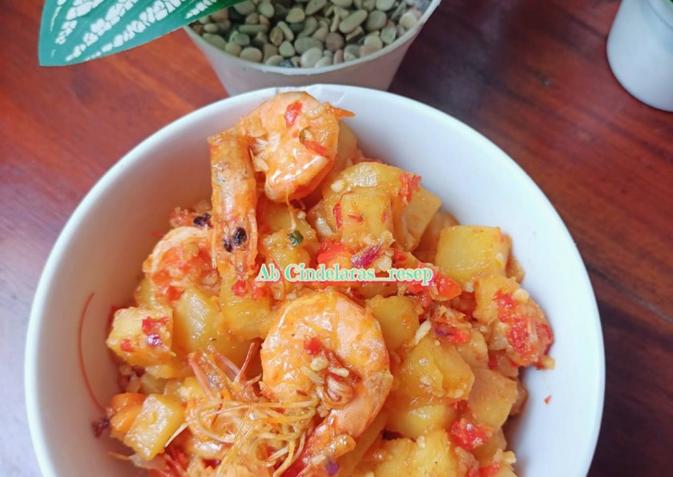 Balado Kentang Udang Wortel(Simple)