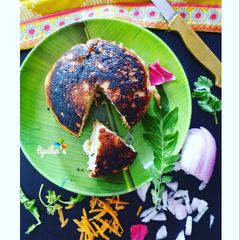 Savoury poda pitha A picture of Savoury poda pitha.