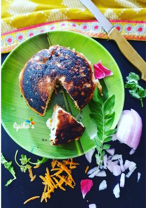 A picture of Savoury poda pitha.