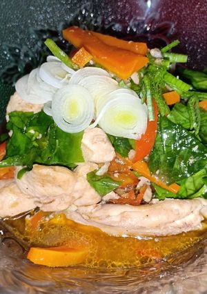 Foto resep Ayam masak daun melinjo