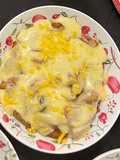 بطاطا ودجز مع كريمي صوص