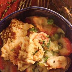 A picture of Chicken Pot Pie with Biscuit Topper.