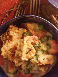 A picture of Chicken Pot Pie with Biscuit Topper.