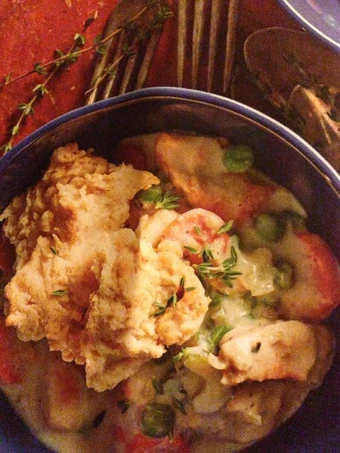 Easy Ways Make|Recipe} Chicken Pot Pie with Biscuit Topper the Delicious, Can Pamper Your Tongue