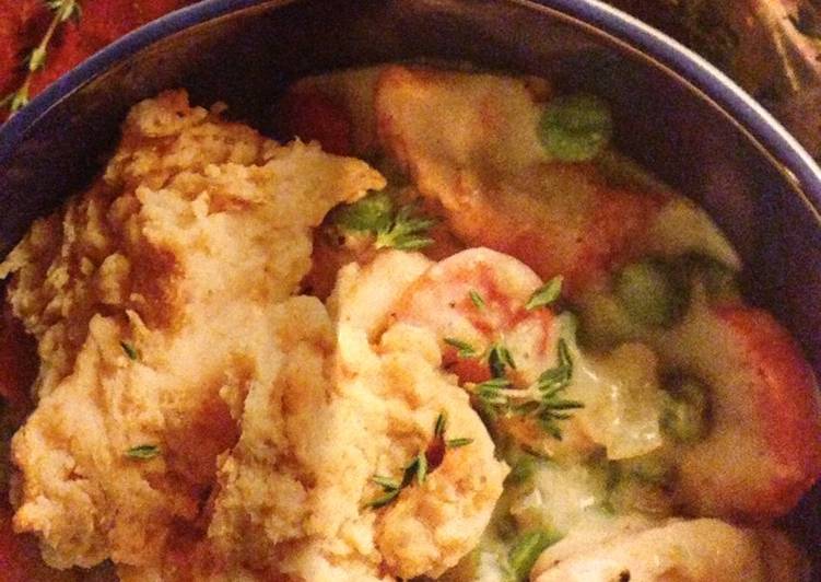 Simple Way to Prepare Award-winning Chicken Pot Pie with Biscuit Topper