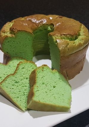 Foto resep Pandan Chiffon Cake Ketofy #ketopad