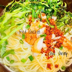 A picture of Slow cooker Chinese Chicken Noodle Soup.