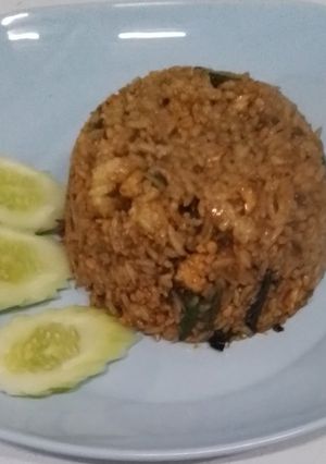 รูปของ ข้าวผัดใบกะเพราอกไก่