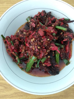 Foto resep Dendeng balado kembang bawang