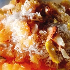 A picture of Besan ka halwa.