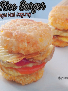 Foto resep Corn Rice Burger (Burger Nasi Jagung)