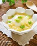 Chilled or Warm Tofu with Egg and Edamame Sauce