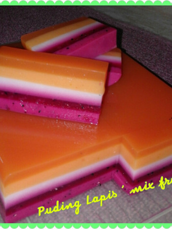 Cara Memasak Puding Lapis &#39; mix fruit &#39; Bahan Sederhana