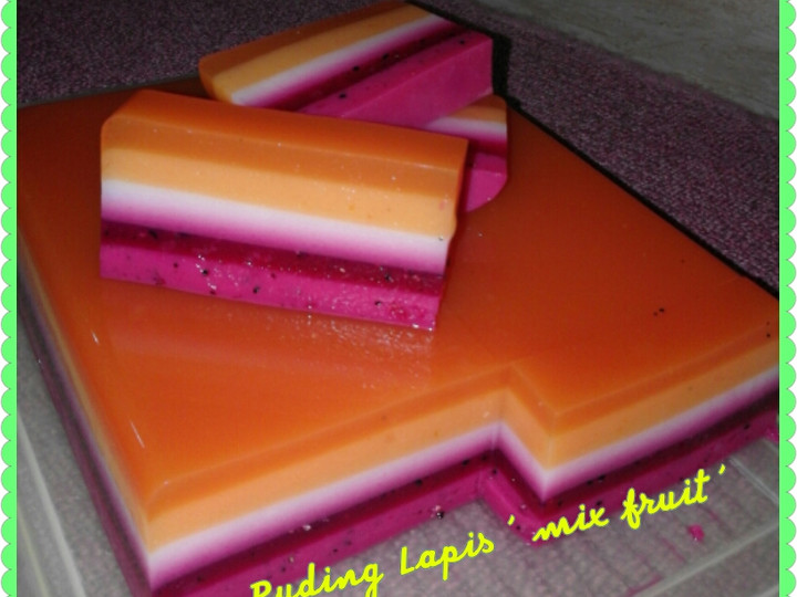 Cara Memasak Puding Lapis &amp;#39; mix fruit &amp;#39; Bahan Sederhana