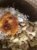 Coliflor al vapor con trozosDe pechuga