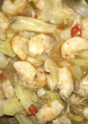 Foto resep Udang sawi asam manis