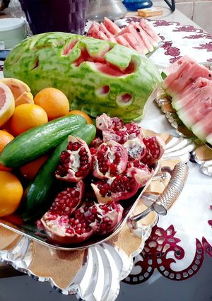 عکسی از دستور میوه آرایی یلدایی
