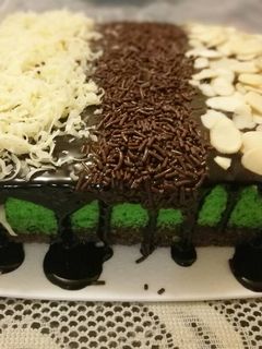 Foto resep Brownies Kukus Coklat Pandan #pr_browniesdcc