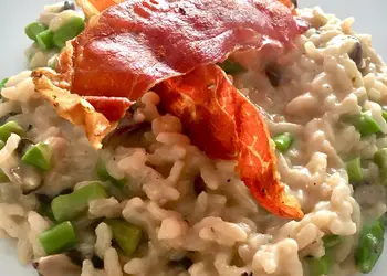 Fresh, Bikin Risotto ai funghi con asparagi (risotto dengan jamur dan asparagus) resep ibu mertua Mantul Banget