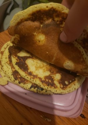 Una foto de Panqueques de avena y plátano +