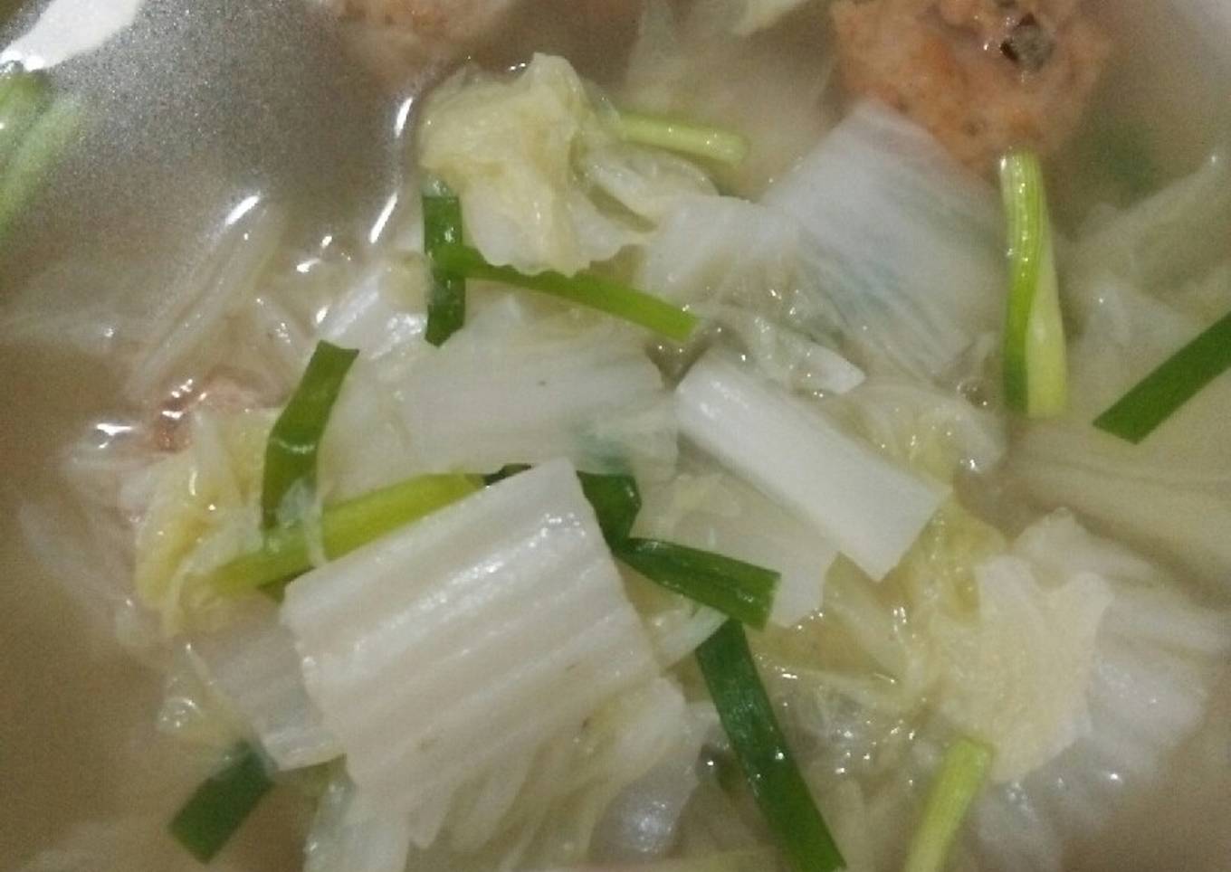 Soup Sawi Putih Bakso Ayam