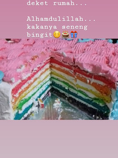 Foto resep Rainbow cake cheese cream