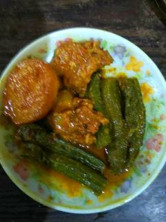 আলু ঢ‍্যাড়শ চিকেন কারি রেসিপির প্রধান ছবি
