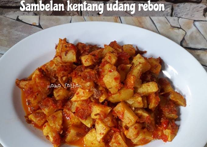 Sambelan kentang udang rebon