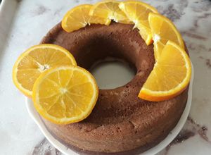 صورة لوصفة كيكة البرتقال بالقطر روعة🍊