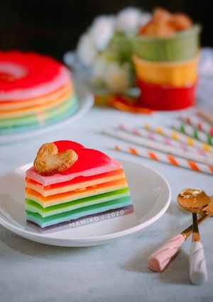 Foto resep Rainbow Pudding