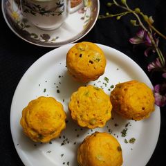 A picture of Peas Savoury Muffins.