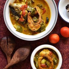 Sobji diye Macher Tok (Fish with Vegetable Sour Stew) A picture of Sobji diye Macher Tok (Fish with Vegetable Sour Stew).
