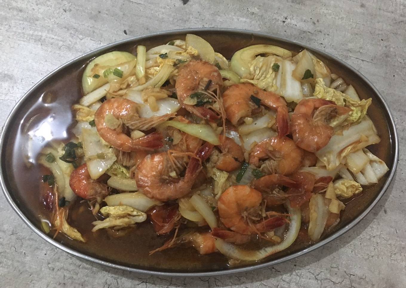 Udang saus teriyaki