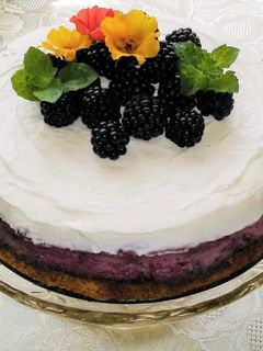Feketeszedres sajttorta recept fotója