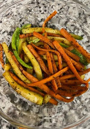 Una foto de Verduras al wok