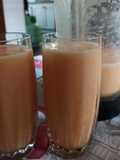 Licuado de durazno, melón y naranja
