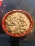 Habas en leche de almendras
