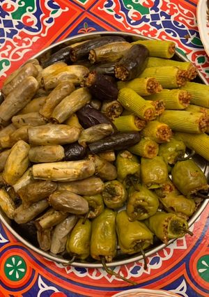 صورة لوصفة محشي باذنجان وكوسة وفلفل 🤩