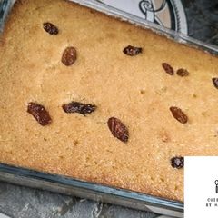 A picture of Semolina cake:basbousa.