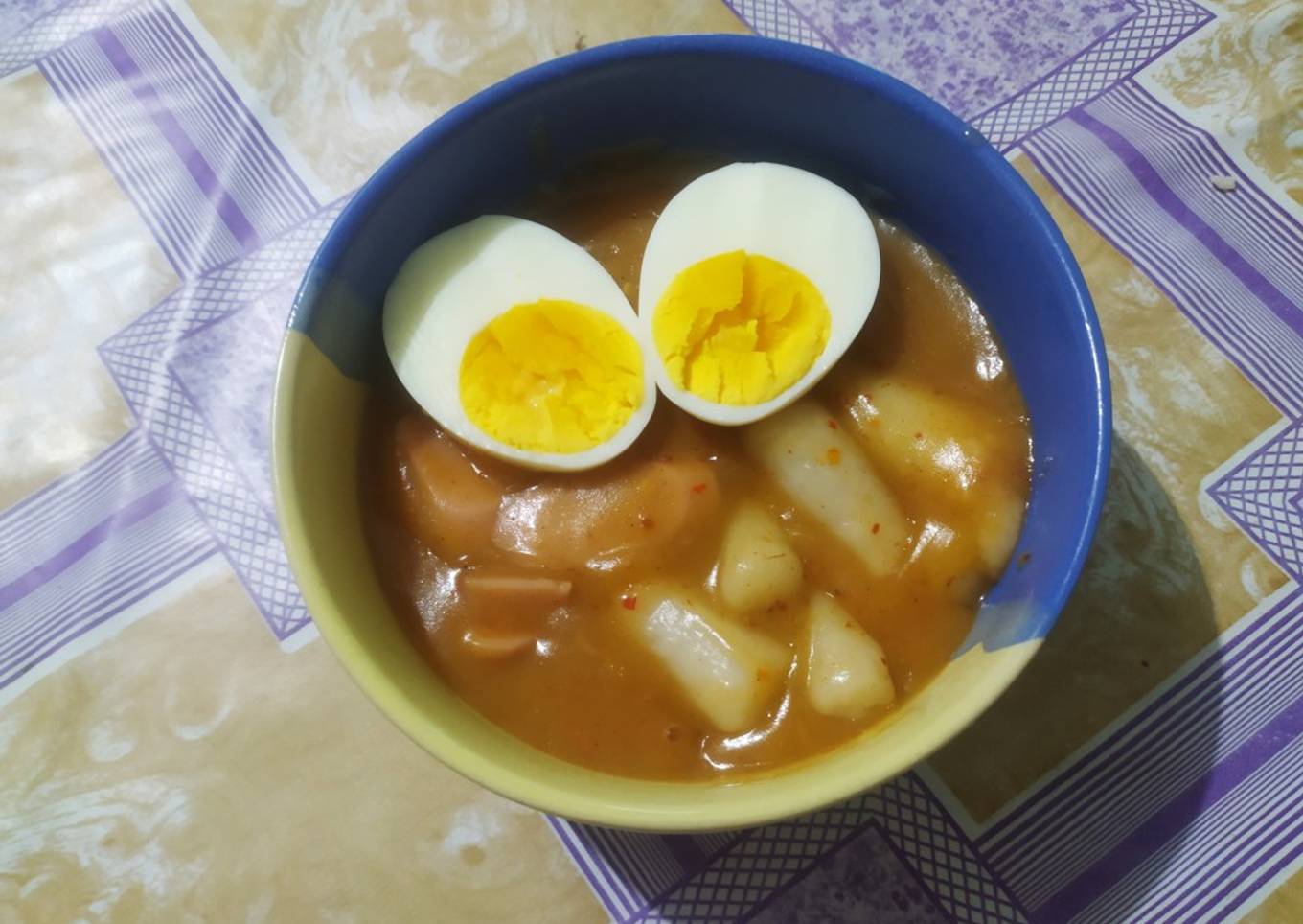 Tteokbokki sederhana takaran sendok