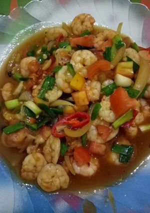 Foto resep Udang Saus Tiram