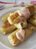 Taquitos de Chayota rellenos con Queso