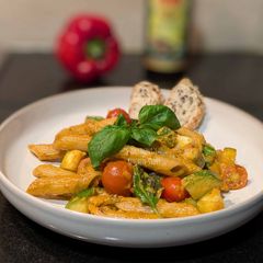 Jain Pasta (Lazy weekend breakfast) A picture of Jain Pasta (Lazy weekend breakfast).